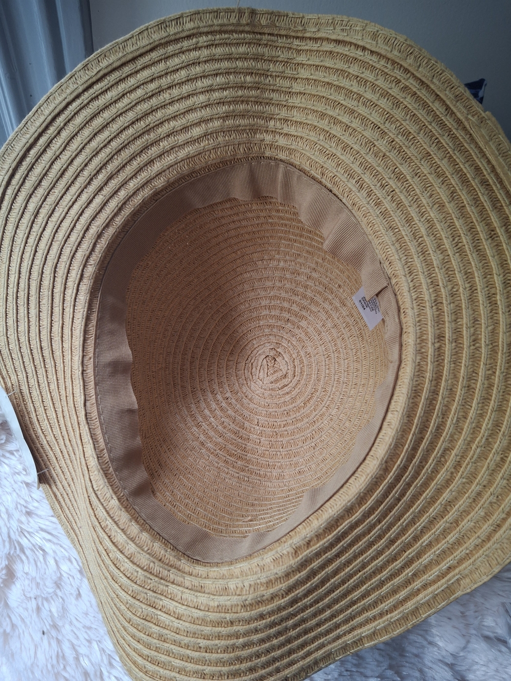 NWT Girls Woven Sun Hat with Floral Band -  Max Studio-  20 Inch Circumference - Picture 6 of 10